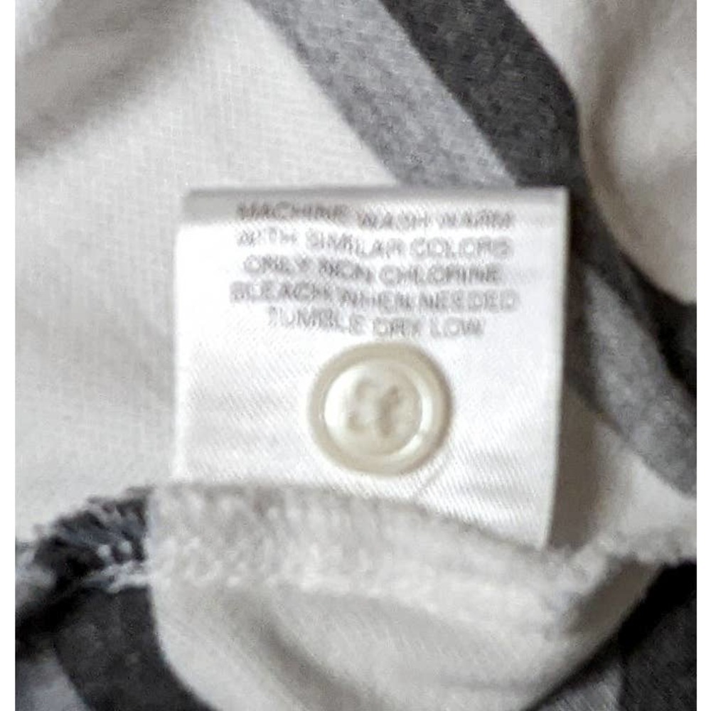 Cremieux Classics Polo Shirt Men's Size XL White with Black and Grey Stripes EUC - Picture 8 of 9